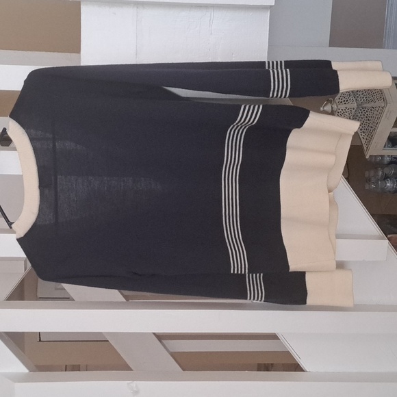 Kate Spade Navy and Beige, cashmere Blend button down Cardigan szM EUC - Picture 5 of 6